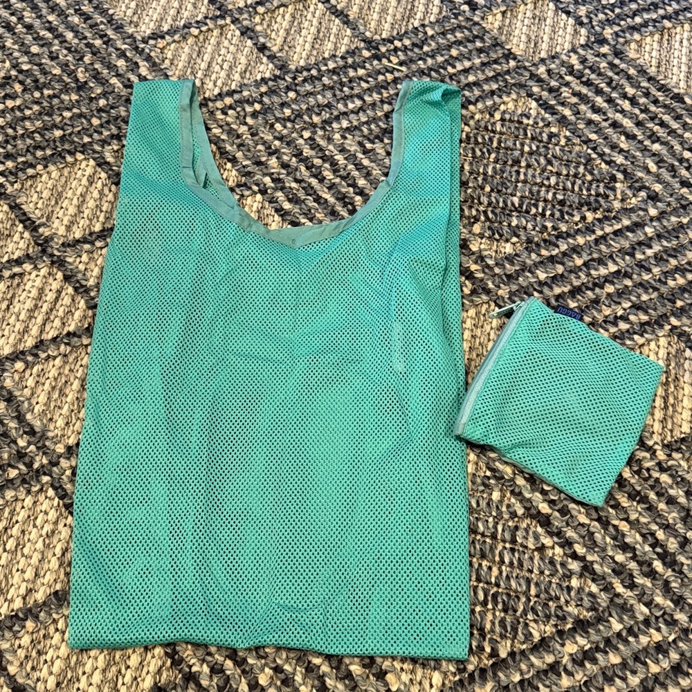 Baggu Baby Green Teal Mesh Reusable Tote Bag